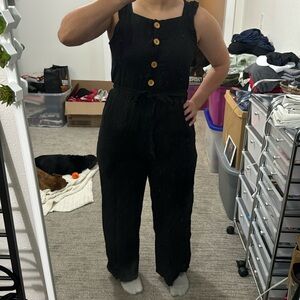 Black Square-Neck Jumpsuit - Art Class